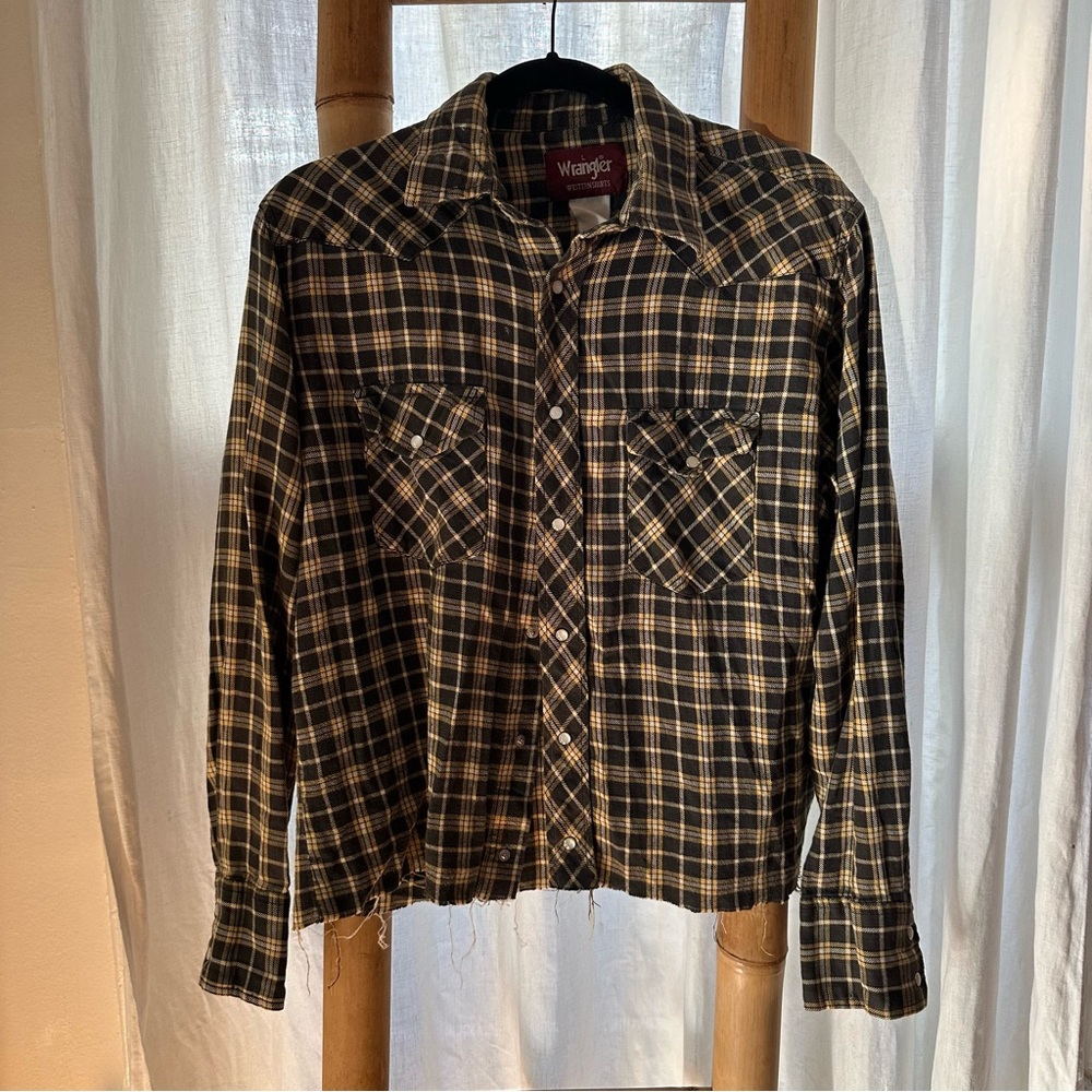 Vintage wrangler button up flannel long sleeve
